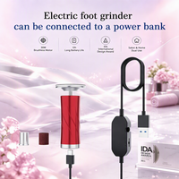 Lime électrique rouge pour pieds, anti-callosités, 800 tr/min, rechargeable USB, 2600 mAh, écran LED, outil de pédicure, soin des pieds, vente en gros OEM