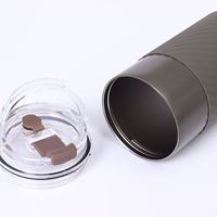 Gobelet isotherme à double paroi avec logo personnalisé Chelon, poignée en silicone antidérapante, tasse à vide en acier inoxydable, mug de voyage pour café avec couvercle