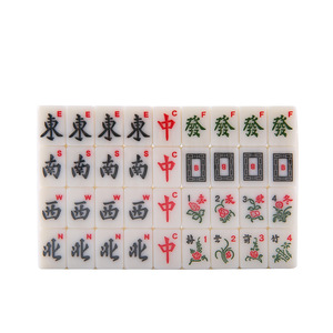 Mini Mahjong <b>Set</b> 20mm Melamine Tiles Portable Travel Size With <b>Dice</b> And Case - Product Image 6