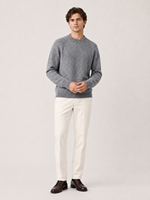 Pull en laine 100% pour homme, col rond, tricoté sur mesure, vente en gros, 7GG, fabrication OEM ODM, marque privée