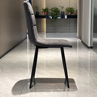 Chaise de salle à manger en velours capitonné de style traditionnel, écologique, en métal noir, prix de gros d'usine, meubles de maison