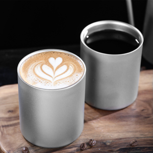 Taza de Titanio de Doble Pared Resistente al Calor, Mini Taza para Beber Té, Taza de Café para Acampar al Aire Libre, Accesorios de Camping - Product Image 1