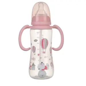 批发婴儿用品标准颈部自动婴儿奶瓶防充气奶瓶