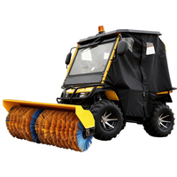 Grande balayeuse à neige routière, machine à éjecter la neige, charrue à neige à quatre roues motrices, souffleuse à neige ATV avec moteur Loncin