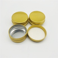 Pot rond en aluminium doré de petite taille de 15ml Récipient rond en aluminium pour le stockage des crèmes cosmétiques pour les yeux Boîte en fer blanc