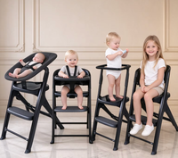 Chaise haute évolutive moderne en plastique réglable et mobile pour bébé, transat pliant pour bébé, tour d'apprentissage, chaise adulte pour enfants, mobilier