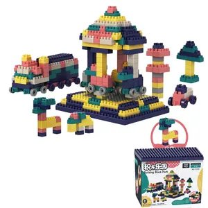 Educational 360PCS Plastic DIY Gift for children Big Building Blocks Toys for Toddlers Paradise Happy Slide Orbit