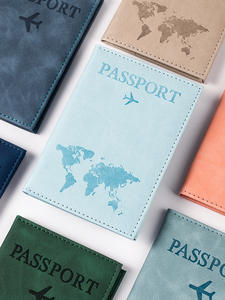 Porte-passeport <span class=keywords><strong>personnalisable</strong></span> avec logo d'avion et fente pour <span class=keywords><strong>carte</strong></span> Étui étanche en cuir PU pour passeport de voyage ultra mince - Product Image 4