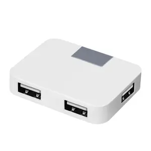 Горячий мини-USB-концентратор 4 в 1 симпатичный квадратный концентратор с несколькими портами 4 порта модный концентратор для компьютеров автомобилей с пользовательским логотипом
