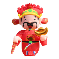 Personnage gonflable de dessin animé gonflable Dieu de la richesse Dieu de la fortune pour la décoration du nouvel an chinois