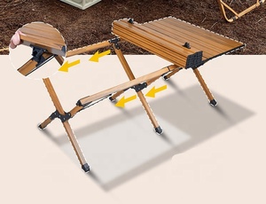 <span class=keywords><strong>Table</strong></span> de pique-nique de <span class=keywords><strong>camping</strong></span> pliable <span class=keywords><strong>Table</strong></span> de jardin extérieure <span class=keywords><strong>Table</strong></span> à manger <span class=keywords><strong>enroulable</strong></span> en acier au carbone portable - Product Image 6