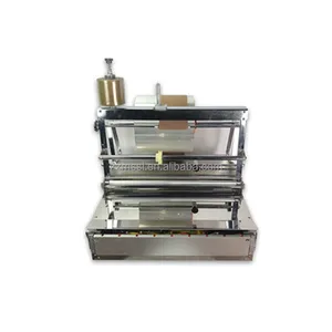 Semi-automática caixa cosméticos Overwrapping máquinas caixa estiramento filme calor selagem tipo manual celofane embalagem máquina