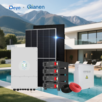 Kit Solaire Complet deye 5kW 6kW 8kW, Système Solaire Hybride avec Onduleur et Panneaux Solaires MPPT, Batteries Lithium-Ion pour Usage Domestique