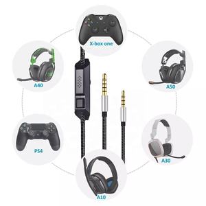 Nouveau câble <span class=keywords><strong>Audio</strong></span> cordon d'extension de <span class=keywords><strong>casque</strong></span> muet contrôle du Volume câble <span class=keywords><strong>Audio</strong></span> noir avec Microphone <span class=keywords><strong>pour</strong></span> Astro A10/A40/A30/A50 livraison directe - Product Image 3