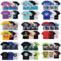 Nouvelle Collection Été Godspeed American High-street Streetwear T-shirt Homme à Manches Courtes en Coton Pur 180g avec Imprimé Lettres Crâne Rock