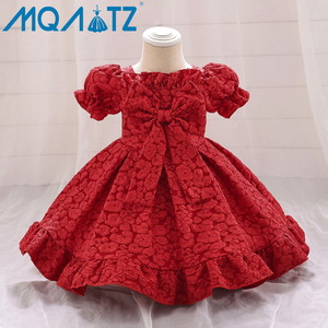 MQATZ Abito da Cerimonia per <span class=keywords><strong>Neonata</strong></span> con Stampa Floreale, Vestito per Festa di Compleanno per Bambine - Product Image 1
