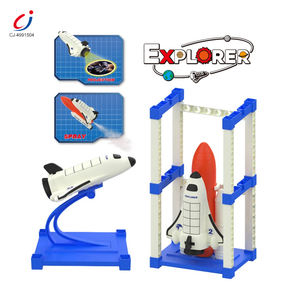 Lanzador de cohetes Chengji, bloques de construcción, proyección de pulverización 2 en 1, avión espacial, proyector espacial, linterna de juguete - Product Image 1