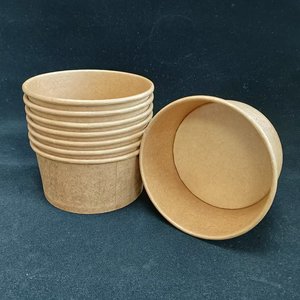 Gobelets en papier kraft brun de haute qualité de 750ml Conception à mur unique Caractéristique étanche Bon prix Type de produit de soufflage - Product Image 6