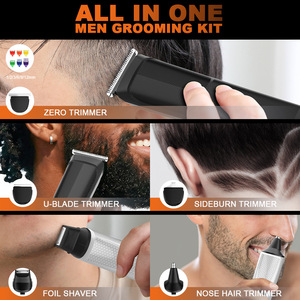 Recortadora de Barba, Nariz y Cabello Eléctrica 5 en 1 para Hombre, Ajustable de 0.5 a 20 mm, Recargable con Base - Product Image 5