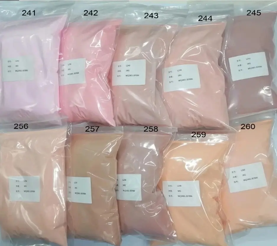 RONIKI 1Kg Bag Gel Nail Acrylic Powder Bulk Fast Drying Private Label Cover Clear Nude Pink Acrylic Powder For Nail