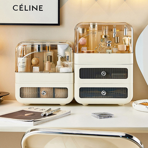 Mỹ phẩm lưu trữ hộp nhựa tổ chức ba lớp bền vững máy tính để bàn hiện đại ngăn kéo loại tiên tiến chống bụi công suất lớn - Product Image 3