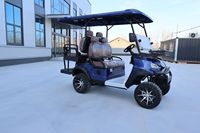Carrito de Golf Todoterreno Inteligente para 4 Personas, Color Azul, Accesorios Opcionales para Campos de Golf, Resorts, Hoteles y Villas