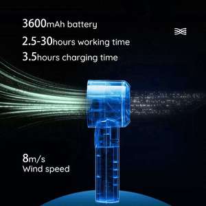Small air Conditioning Cooling Rechargeable Electric Handheld Fan Portable Mini Fan - Product Image 4