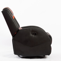 Fauteuil de jeu inclinable en cuir PU noir pivotant personnalisé en usine canapé de joueur simple