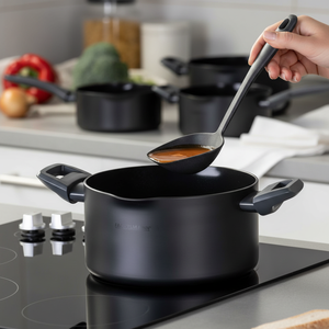 Cazo de línea de declaración Ø 20 cm Cocina de inducción de acero inoxidable y aluminio Compatible para restaurantes Pack de 6 - Product Image 3