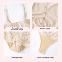 Body gainant amincissant en nylon pour femme avec soutien lombaire, effet rehausseur de hanches et contrôle du ventre, lingerie sculptante grande taille