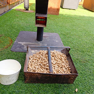 Calentador de pellets independiente moderno, estufa de cohete, Metal negro con <span class=keywords><strong>tubo</strong></span> de vidrio, chimeneas de acero para instalaciones de patio contemporáneas - Product Image 4