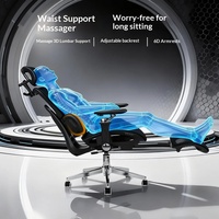 Chaise de bureau ergonomique intelligente Yazhi avec support lombaire en maille moderne, ajustement dynamique de la taille, confortable pour une assise prolongée, repose-pieds