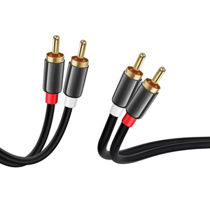 <span class=keywords><strong>Cable</strong></span> de <span class=keywords><strong>audio</strong></span> 2RCA Enchufe doble Canal izquierdo y derecho Aleación de aluminio TV Amplificador de potencia de <span class=keywords><strong>audio</strong></span> <span class=keywords><strong>Cable</strong></span> de conexión - Product Image 2