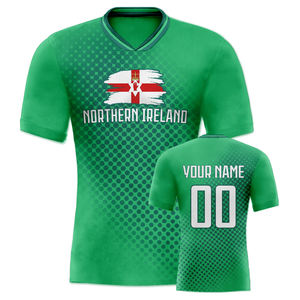 멕시코 국기 축구 유니폼 맞춤 제작, 열전사 프린팅 V넥, 팀 이름/번호/선수 이름, 통기성 좋은 유니섹스 성인 패션 - Product Image 6