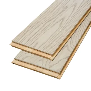 Carrelage de sol brossé à base de bois naturel, nouveau, carrelage en teck fumé à l'huile naturelle, 15mm