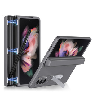 สําหรับ<span class=keywords><strong>Samsung</strong></span> <span class=keywords><strong>ZFold2</strong></span> รวมทุกอย่างพับโทรศัพท์มือถือกรณีFrosted Flipบานพับปากกาแม่เหล็กกล่องปากกาW21 ส่วนบุคลิกภาพ - Product Image 1