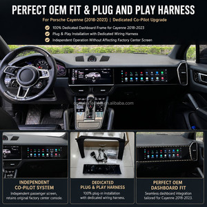 Reproductor Multimedia para coche Android de 14,5 pulgadas, Radio con pantalla táctil de pasajero para Porsche Cayenne 2018-2023 LHD - Product Image 4