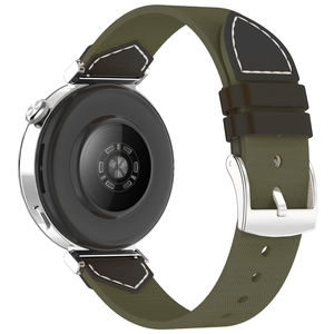 <span class=keywords><strong>Bracelet</strong></span> de <span class=keywords><strong>montre</strong></span> en nylon et <span class=keywords><strong>tissu</strong></span> denim 18 mm pour femmes et hommes, compatible Huawei GT5 GT4 41 mm, <span class=keywords><strong>bracelet</strong></span> de luxe respirant et personnalisé - Product Image 4