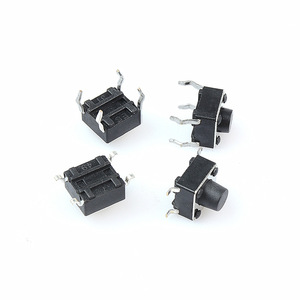 सिही 6x6 4 पी सीधे सम्मिलन 250v माइक्रो स्विच पुश बटन लाइट टच ब्लैक इंस्ट्रूमेंटेशन 50ma वर्तमान 6x6 आकार का उपयोग करें - Product Image 4