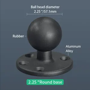 Universal รถบรรทุก GPS Dash Mount PC คอมพิวเตอร์ผู้ถือแผ่นกลม 2.25 ''ฐานบอลสกรูบอลสําหรับแท็บเล็ตสําหรับ RAM - Product Image 4