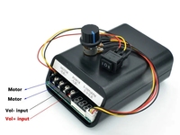 DC Brushed Motor pengendali kecepatan 40A 10 v-50 V dengan Tachometer Digital dan kipas pendingin untuk roda tembikar listrik