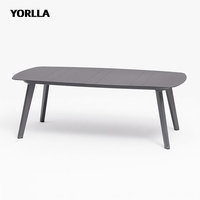 Fauteuil de jardin d'extérieur en aluminium résistant aux intempéries avec cadre en corde, résistant aux UV, pour la salle à manger