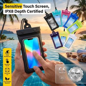 Housse de Téléphone Universelle Flottante Étanche et Transparente avec Écran Tactile, Pochette Scellée pour Téléphone avec Cordon - Product Image 1