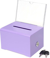 Hot Sale Custom Acryl bunte Kirche Angebot Box Business Plexiglas Safe Large Lock Spenden box Vorschlag Wahlurne