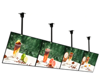 Boîtes lumineuses publicitaires LED ultra-minces suspendues pour affichage de menus