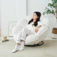 Pouf Fauteuil Confortable en Forme de Citrouille, Design Moderne de Haute Qualité, Écologique, Idéal pour Chambre, Appartement, Salon, Relaxation et Loisirs
