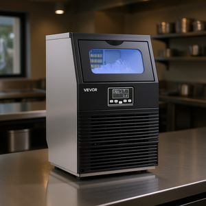 Macchina per il ghiaccio commerciale da 90 libbre/24 ore con contenitore da 12 libbre, autoportante, per cucina - Product Image 2
