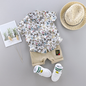Vente en gros directe d'usine, ensembles de vêtements décontractés pour bébés garçons de 1 an, 100% coton - Product Image 2
