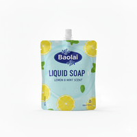Pochette souple personnalisée avec bec verseur pour savon liquide, 100 ml, 200 ml, en plastique, pour recharge