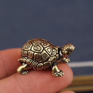 Antieke simulatie messing maritieme dieren ambachten langlevende schildpad retro theehuisdier bureaudecoratie cadeau - Product Image 5